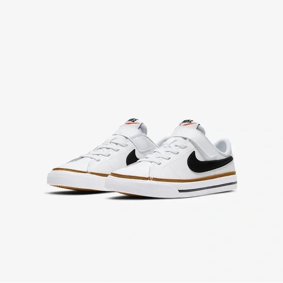 Nike Court Legacy Low White Desert Ochre Little Kids Shoes 11Y-3Y DA5381… - Picture 1 of 6